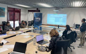 Researchers and manager during the fine-tunning process in Portugal - Photo by University of Vigo.