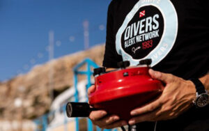 Floating buoy to collect diving data while underwater - Photo by Arkadiusz Srebnik @polanddivingphoto